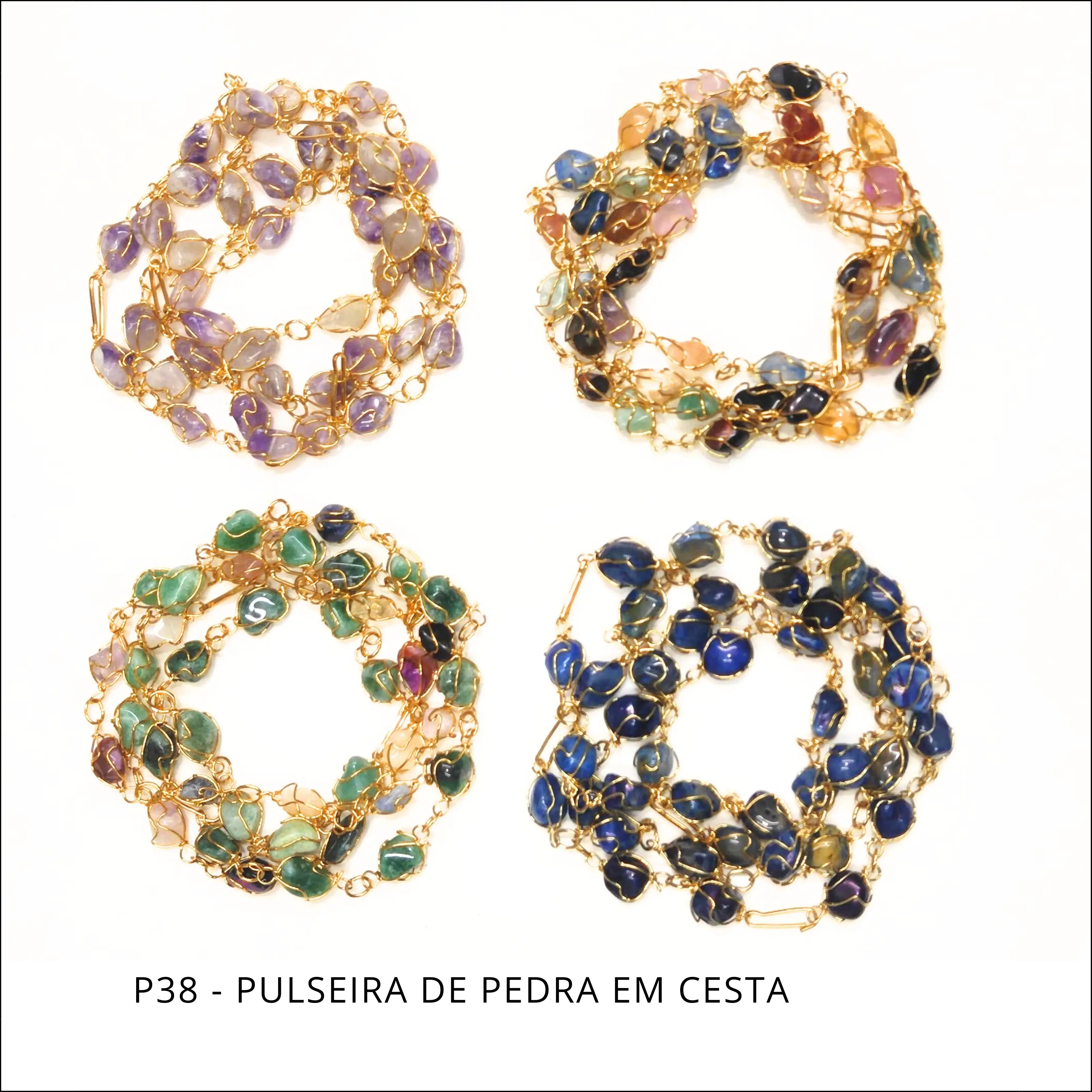 Pulseira De Pedra em Cesta