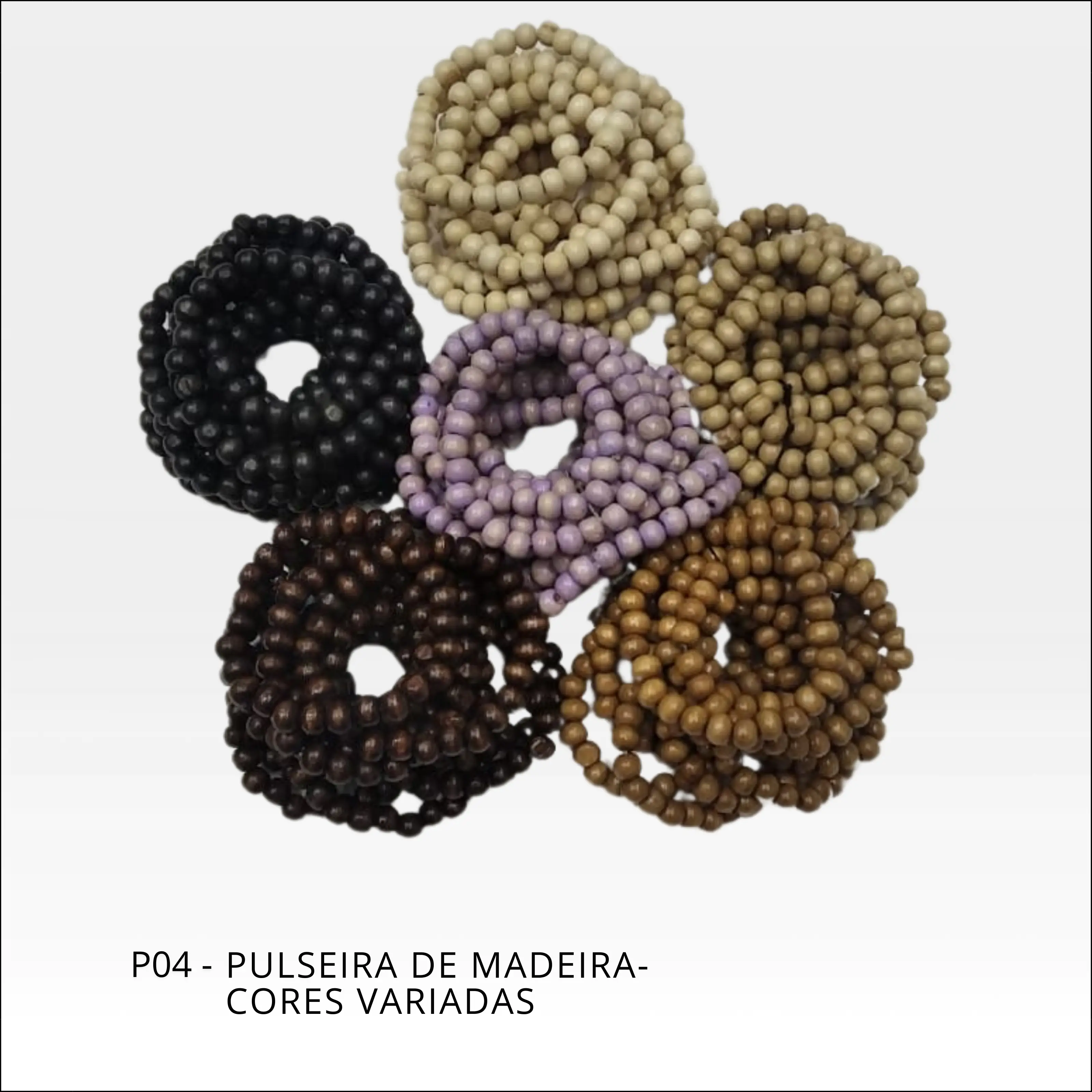 Pulseira de Madeira com cores variadas