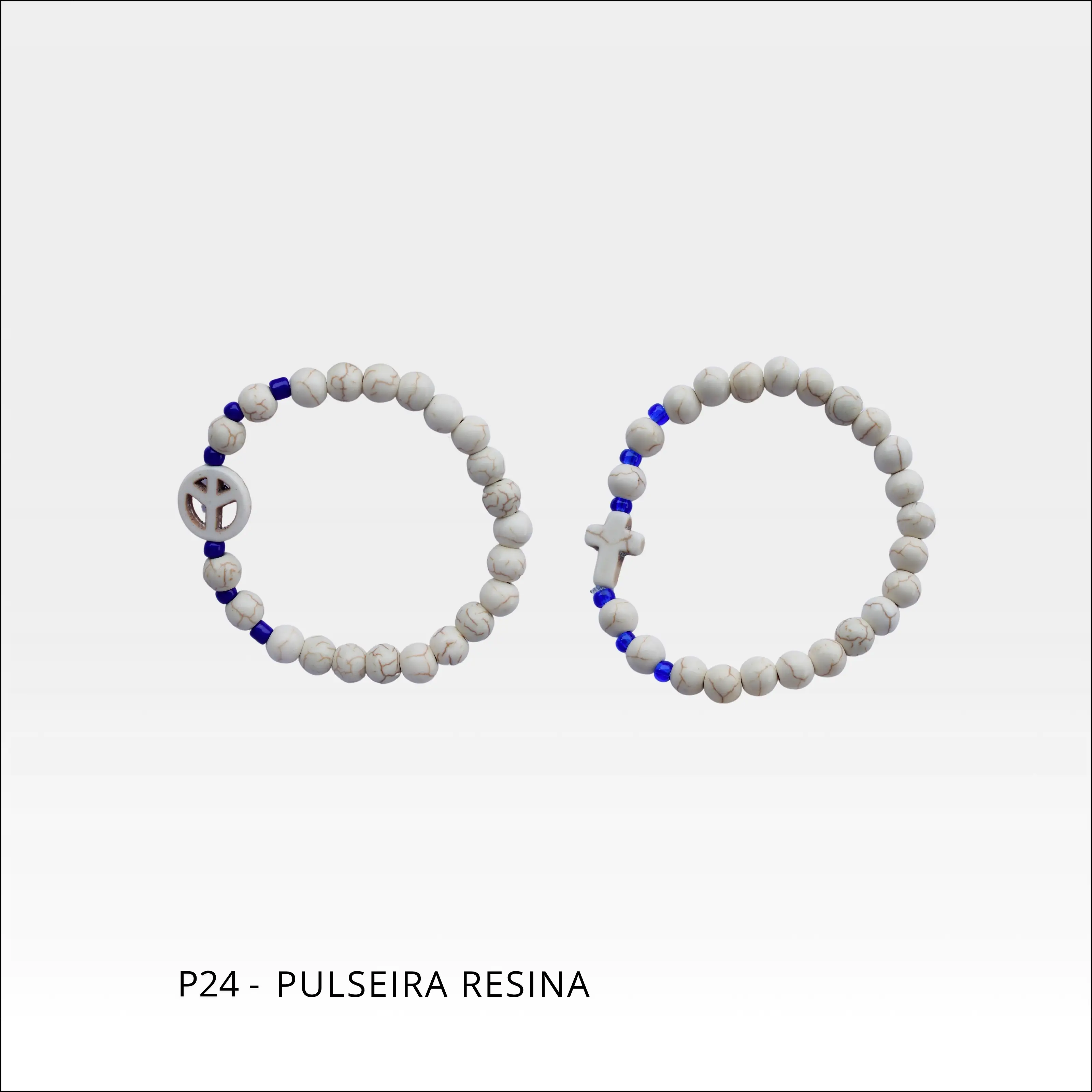 Pulseira de resina branca