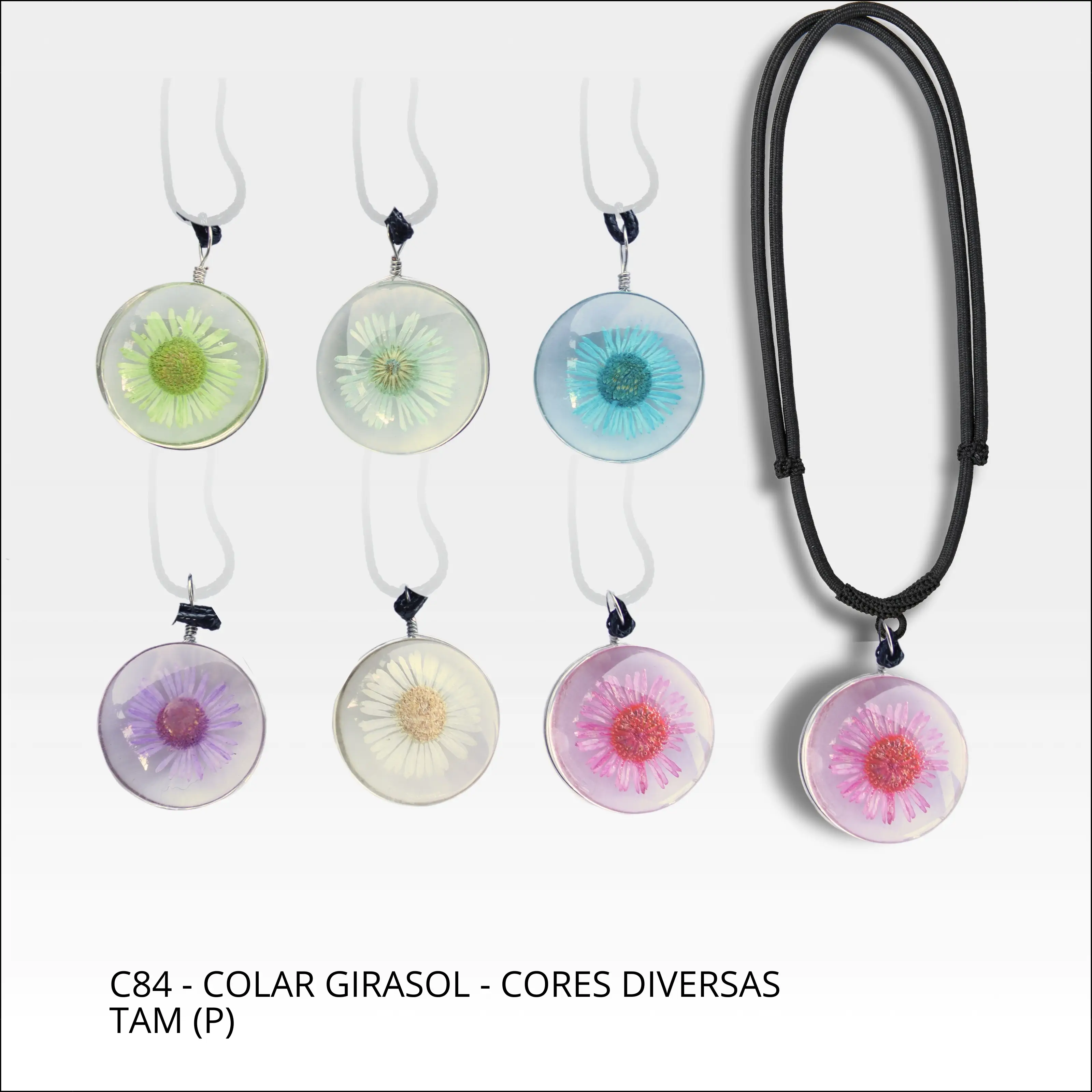 Colar girassol cores diversas P